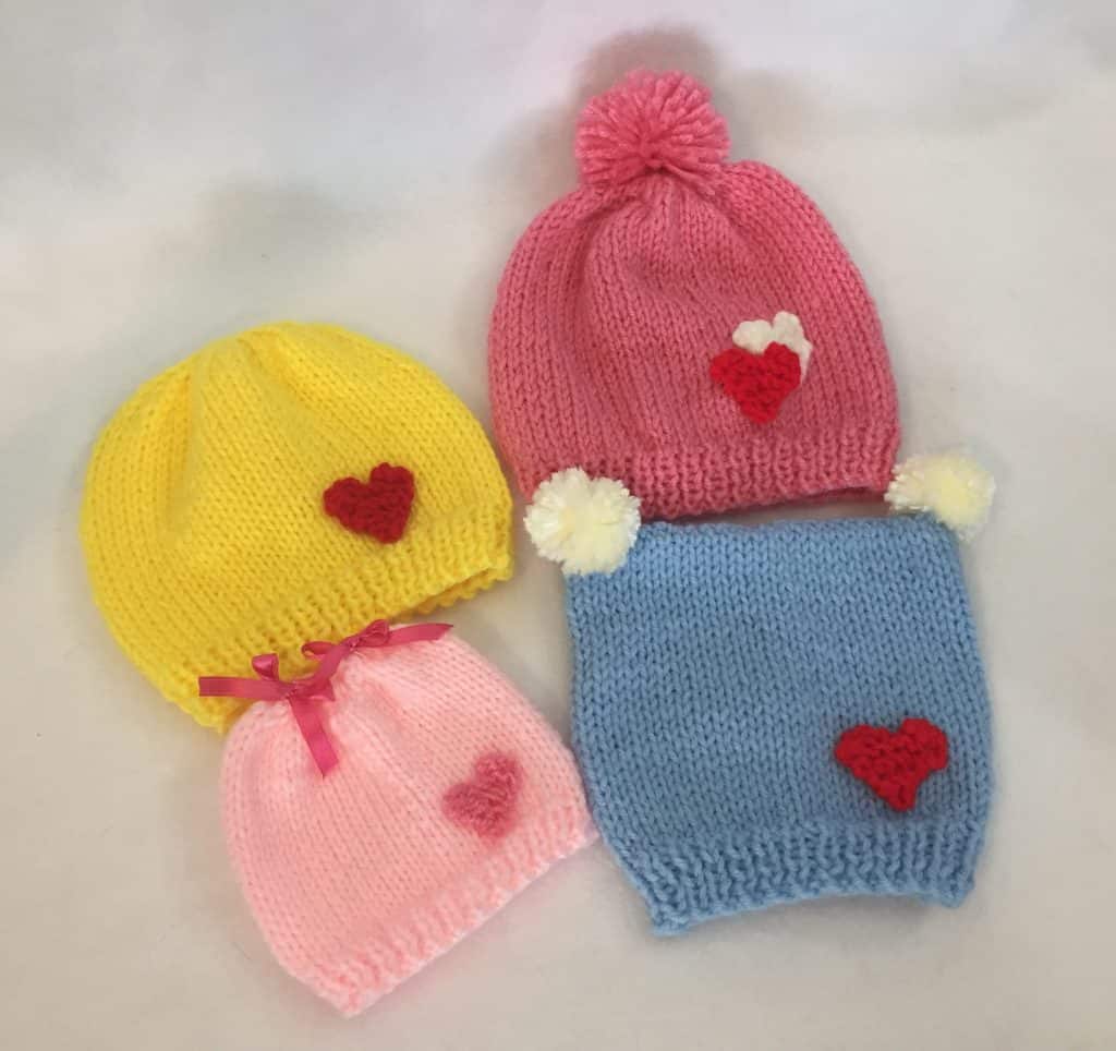 “Tiny Hearts” Baby Hats — Frugal Knitting Haus